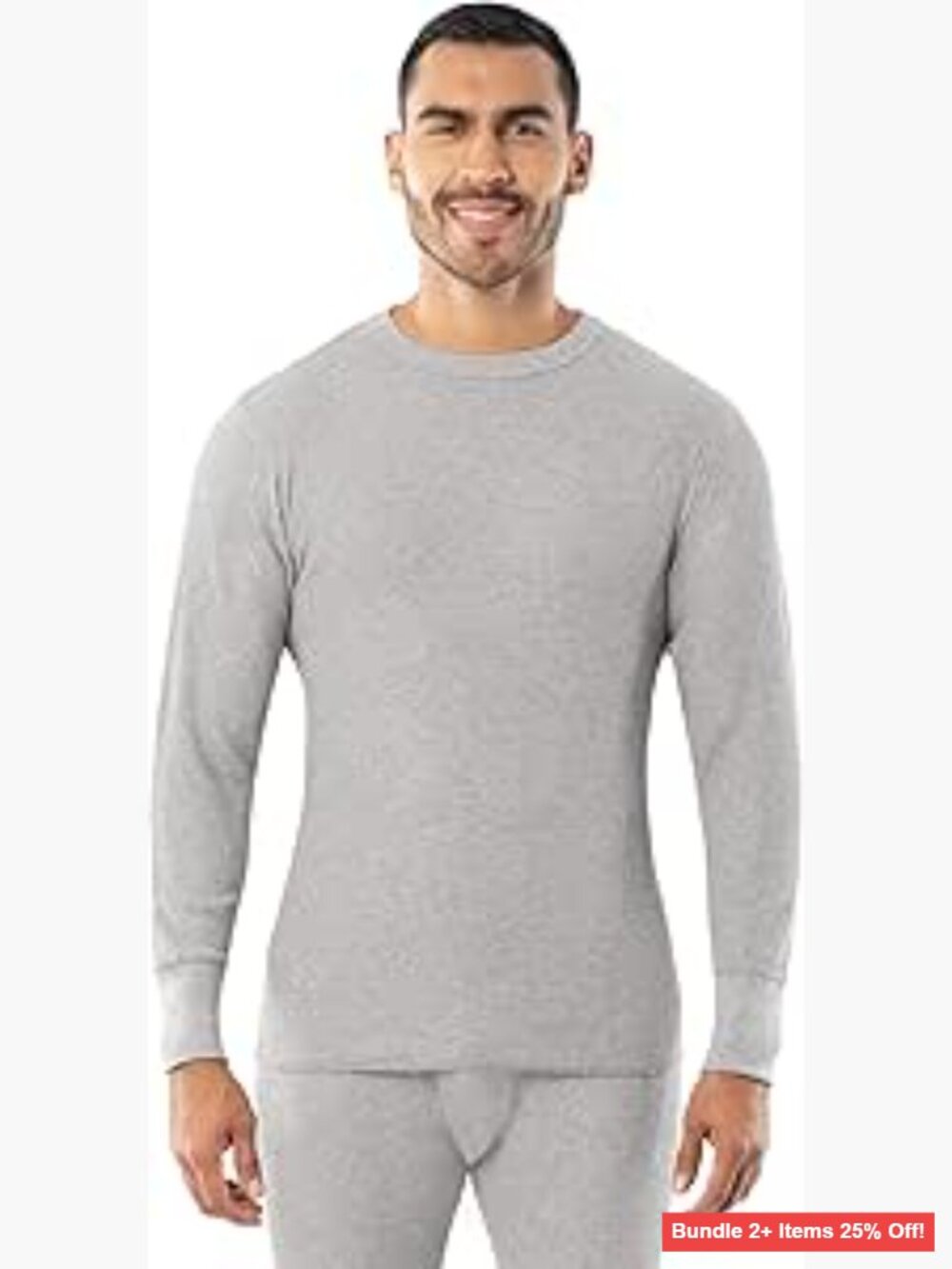 Men's Heavyweight Cotton Thermal Shirt Long Sleeve Base Layer